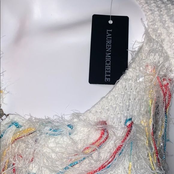 Lauren Michelle Womans Shag Long Vest SZ.M - Picture 4 of 5